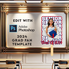 Senior Graduation Fan Template PSD