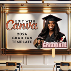 Grad Fan Template Canva